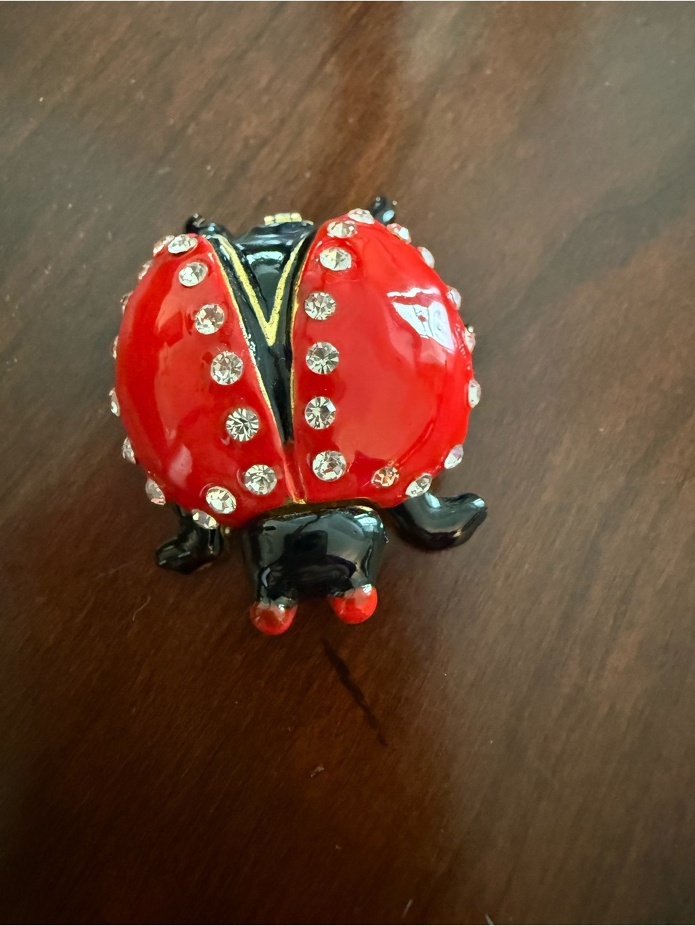 NWOT ladybug tiny jewelry box magnetic lid